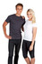 A men's slim fit T-shirt in grey, featuring a simple design and a back view of the model wearing it.