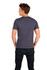 A slim fit men's T-shirt in grey, featuring short sleeves and a crew neck, displayed on a model.