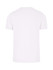 A white men's slim fit T-shirt with short sleeves and a plain back design. It features a logo.