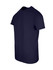 A navy blue men's slim fit T-shirt displayed from the side, featuring a simple design and no visible logos.