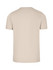 A beige men's slim fit T-shirt with short sleeves and a plain back design.