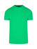 A bright green men's slim fit T-shirt with a round neckline and short sleeves. It features a logo on the neck.