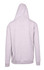 A grey hoodie with a kangaroo pocket and a hood, featuring a plain back view.