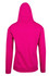 A vibrant pink men's hoodie featuring a kangaroo pocket and a hood. The back is smooth with no visible design.