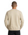 A beige adult poly cotton fleece sloppy joe jumper, featuring a plain back view.