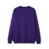 A purple adult poly cotton fleece sloppy joe jumper with a crew neckline and long sleeves.