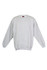 A light grey adult poly cotton fleece jumper with a round neckline and ribbed cuffs, featuring a logo.