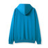 A turquoise men's zip hoodie with a pocket, featuring a hood and long sleeves. It has a simple design with a logo.
