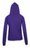 A purple women's/juniors zipper hoodie with a hood and no visible branding.