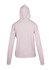A light grey women's/juniors zipper hoodie with a hood and long sleeves, featuring a pocket at the front.