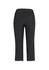A pair of black 3/4 length stretch pants with a back pocket and a fitted waistband.