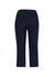 A pair of women's 3/4 length stretch pants in navy blue, featuring a back pocket and a simple design.