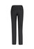 A pair of women's black stretch pants featuring a simple design and a back pocket. The pants have a fitted silhouette.