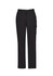 A pair of women's black cargo pants featuring comfort waist and multiple pockets. The pants have a logo.