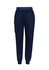 A pair of navy women's slim leg jogger scrub pants featuring a side pocket and elasticised waistband.