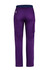 Purple straight leg scrub pants featuring a back pocket and side cargo pocket, with an elastic waistband.