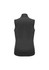A black women's vest featuring a high collar, with a fitted design and no visible branding.