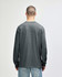 A long sleeve t-shirt in dark grey, featuring a plain back view without any visible branding.