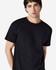 A black Gildan Heavy Cotton Adult T-Shirt featuring a classic design and a logo on the front.