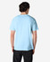 A light blue Gildan Heavy Cotton adult T-shirt displayed from the back, featuring a plain design and short sleeves.