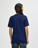 A navy blue Gildan Softstyle adult T-shirt viewed from the back, featuring a plain design and a logo.