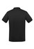 A black men's short sleeve polo shirt with a classic collar and an understated design. It features a logo on the chest.