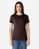 A brown ladies' T-shirt from Gildan Softstyle, featuring a classic crew neckline and short sleeves.