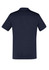 A navy blue short sleeve polo shirt featuring a collar and a logo.