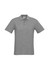 A grey men's polo shirt with a collar and short sleeves, featuring a small logo.