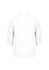 A white women's blouse with 3/4 sleeves and a back yoke detail, featuring a subtle logo.