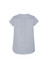 A light blue women's blouse featuring a V-neck and pleat detailing at the back. Includes a logo.