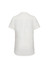 A white short sleeve blouse featuring a relaxed fit and a back seam detail. It includes a logo.