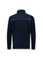 A navy unisex polar fleece with a 1/4 zip design, featuring a logo on the front.