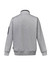 A grey unisex 1/4 zip brushed fleece pullover with a collar and a pocket on the arm.