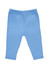 A pair of light blue baby pants with an elasticated waistband and ankle-length cut. The item has a simple design.