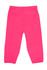A pair of pink baby pants laid flat, featuring a simple design and a soft fabric texture.