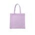 A lavender tote bag with two handles and no visible logos or branding.