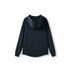 A navy hoodie featuring a bonded polar fleece material and a fitted design, with a hood and no visible branding.