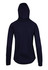 A navy hoodie featuring a bonded polar fleece material and a fitted design, with a hood and no visible branding.