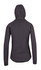 A dark grey women's polar fleece hoodie with a hood and long sleeves, featuring a smooth, fitted design.