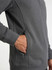 A navy blue men's half zip fleece jumper featuring a high collar and long sleeves, with a branded logo.