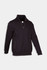 A black men's half zip fleece jumper with a high collar and zippered pockets. It features a subtle logo.