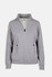 A light grey women's half-zip fleece jumper with side pockets and a collar, featuring a logo.