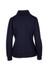 A navy women's half zip fleece jumper with fitted design and cuffed sleeves, featuring a logo on the back.