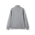 A grey women's half zip fleece jumper featuring a fitted design and a collar, with a logo on the sleeve.