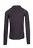 A grey half zip mock neck jumper with long sleeves and a fitted design, featuring a logo.