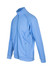 A blue heather jacket with a zip front and pockets, featuring a logo on one side.