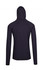 A black men's/unisex FUSION T-shirt hoodie with a fitted design and a hood. Features a logo on the back.