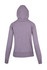 A grey women's juniors heavy fleece hoodie featuring a fitted silhouette and a hood. The back view is shown.