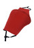 A red middle seamed cotton face mask with adjustable toggle for a personalised fit. Features a logo.
